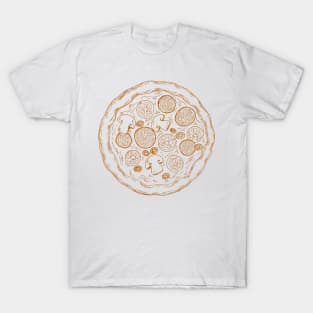 Simple Pizza Sketch T-Shirt